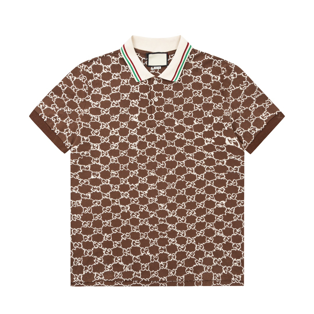 Designer Men's Polo Shirt T shirt High Quality Polos Fashion High Edition Top Pure Cotton Weaving Embroidery Craft Water Wash Burr Free Busi-image-950076521