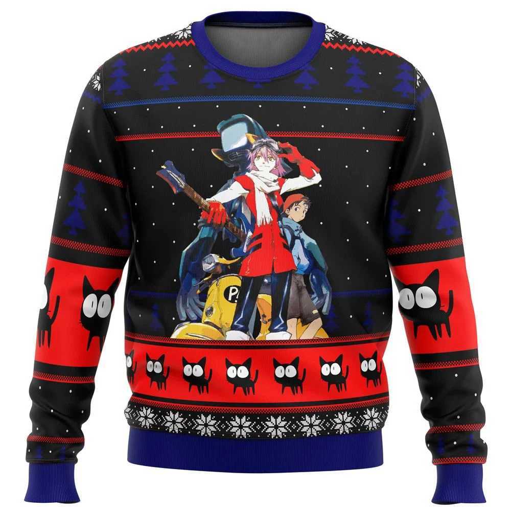 FLCL Canti Saw Christmas Tree Ugly Christmas Sweater Gift Santa Claus Pullover Men 3D Sweatshirt And Top Autumn AndWinter Clothi LX241113