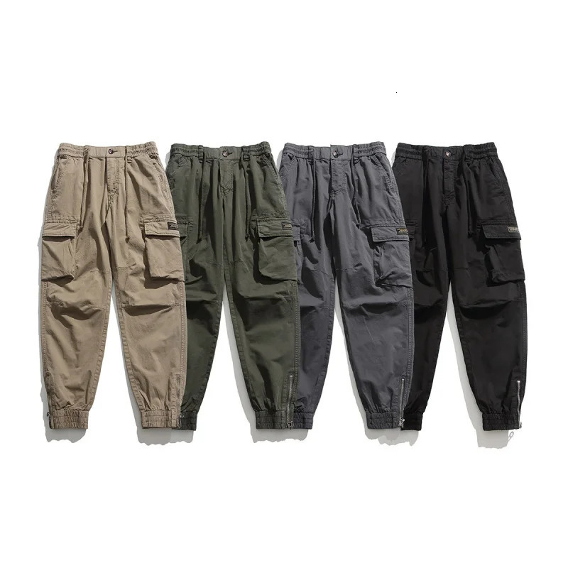 Pantalon de cargaison pour hommes automne et hiver plus taille de sac décontracté pantalon camouflage extérieur sport pantalon élastique coton 24