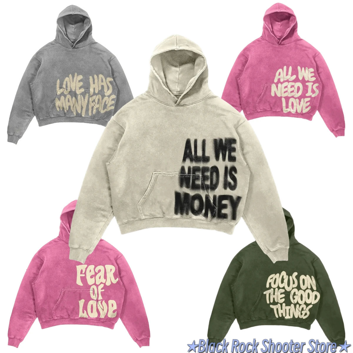 Y2k Gothique Sweat À Capuche Harajuku Femmes Lettre Épaisse Impression Super Grand Sweat À Capuche Rue Vêtements Haut Chemise De Sport Garbage Vê