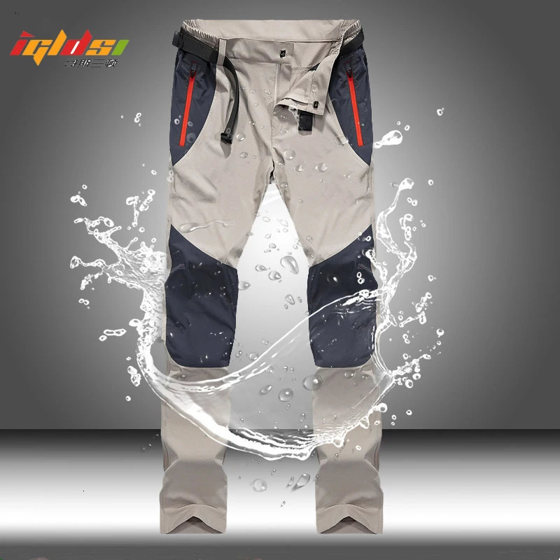 Mens tactical waterproof pants spring and summer quick drying pants outdoor sports hiking camping fishing pants 4XL 241112