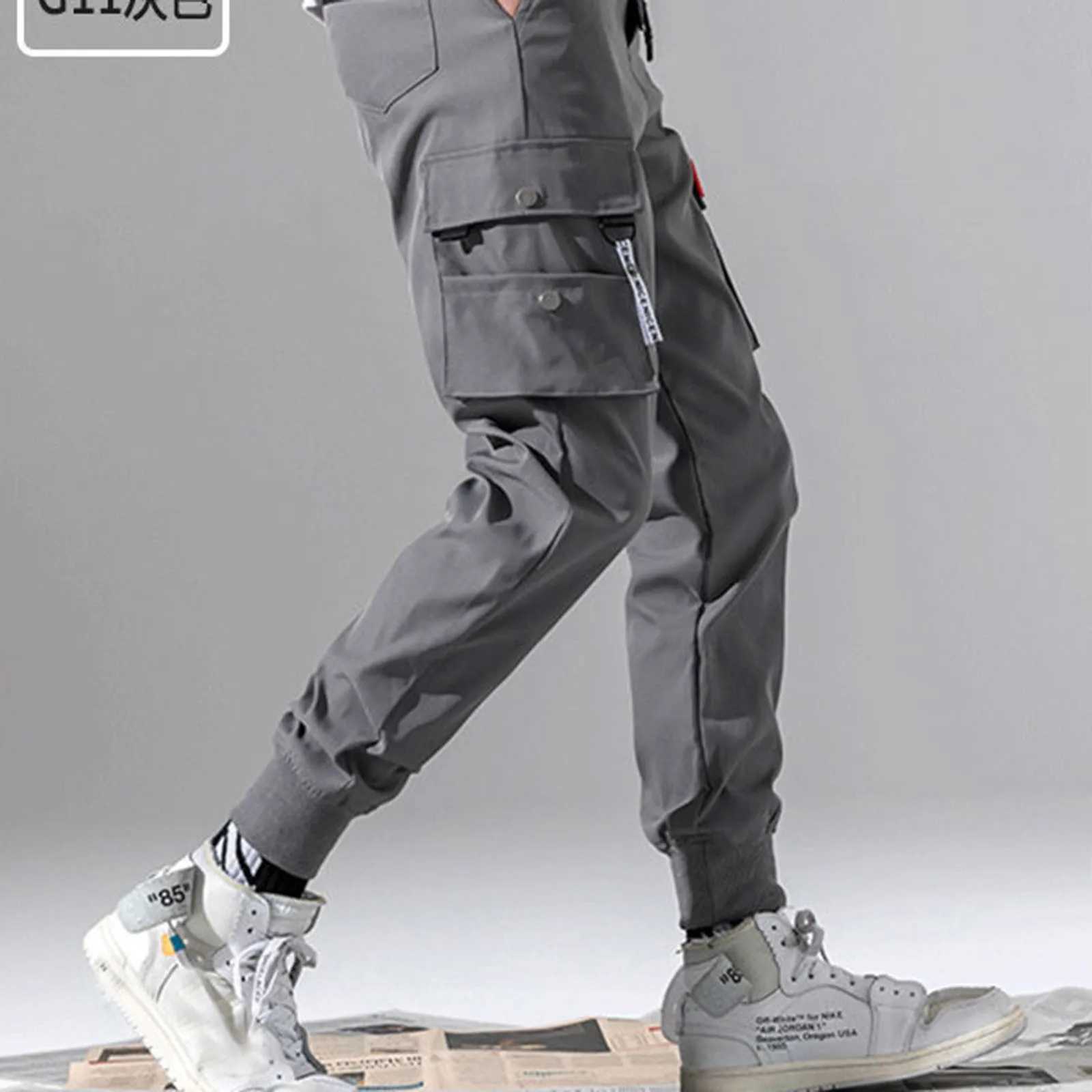 Joggers de mode masculine pantalon de survêtement 2024 Pantalon de sport automne à l'automne pantalon de cargaison de coton décontracté pantalon