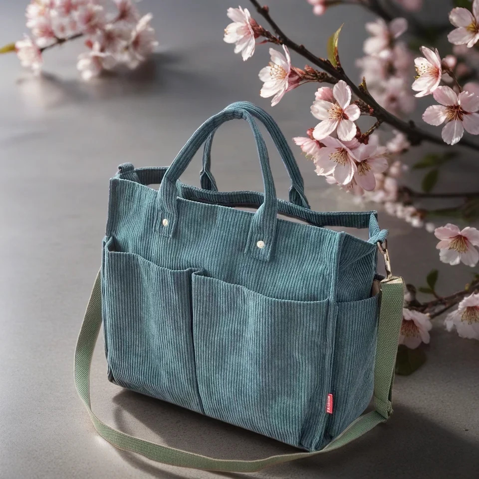 Sac à main en velours côtelé Grand sac à main en velours côtelé Sac à main quotidien en velours côtelé Sac à main décontracté en velours côtelé 2