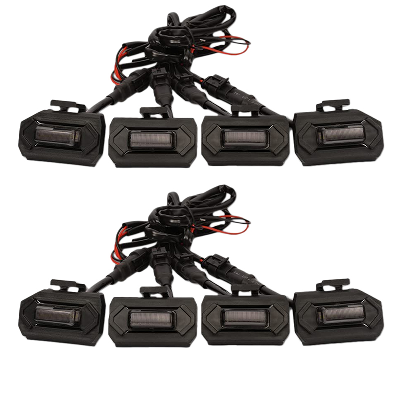 Nouveau-4pcs LED LED FRANT GRILL LUMIÈRES POUR TOYOTA TACOMA RAPTOR TRD OFF ROAD SPORT 2020 2021 LAMPE DE GRILL EXTERNE