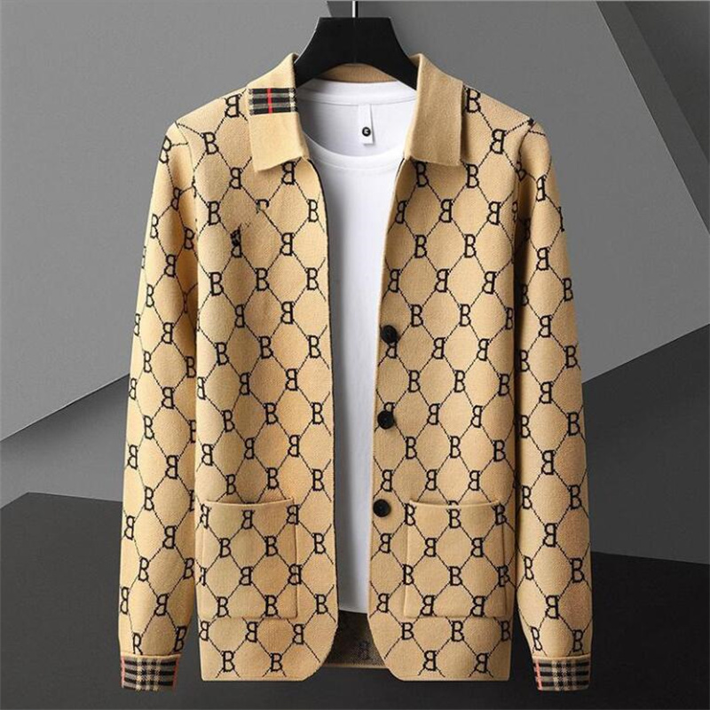 Luxury Designer New Hotsales Style Men Spring Autumn fashion 2024 New Knitted Cardigan Trendy Top Men's Sweater Coat Size M-4XL