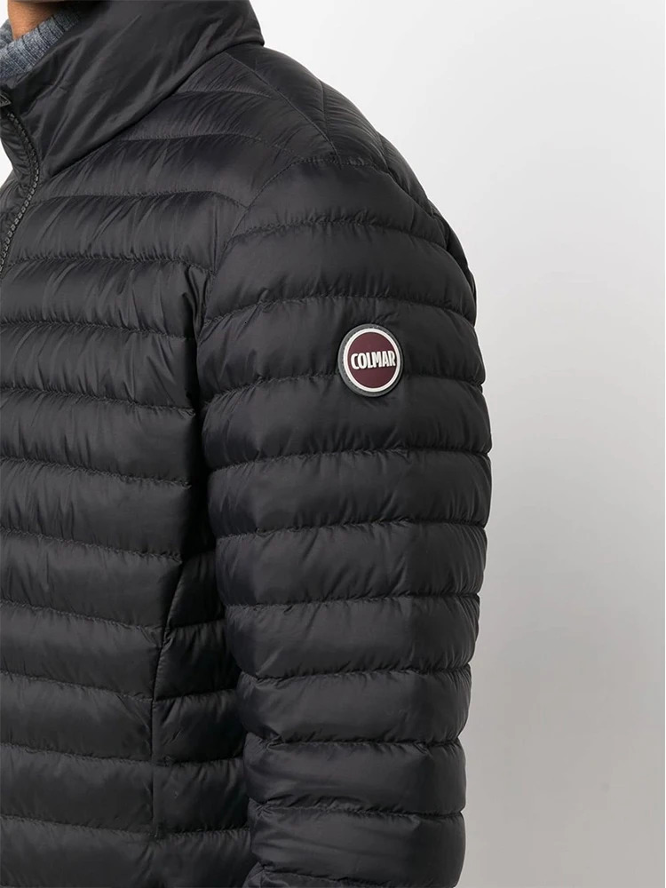 Autumn and winter mens long sleeved silicone zipper front plain cardigan basic down jacket for warmth and windproof 241113