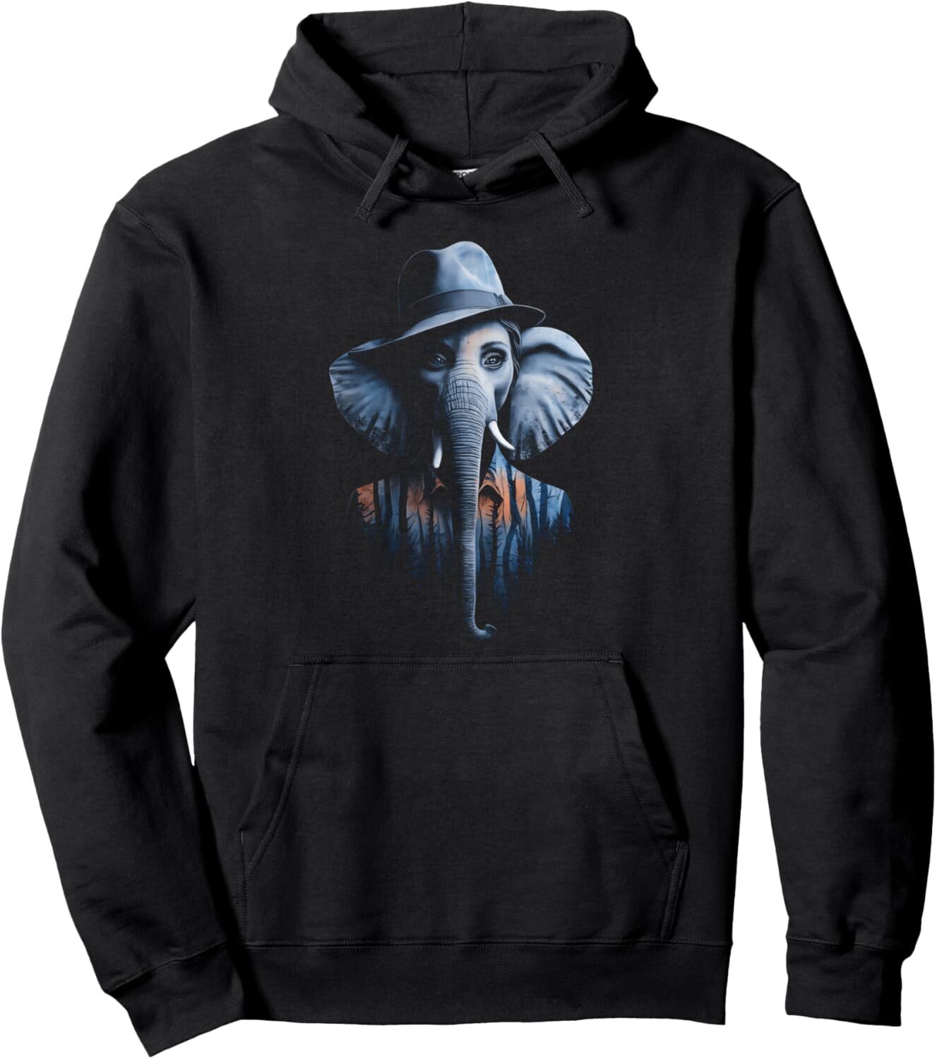 Hoodie for Mens Womens Elephant Animal Hat Cool Retro Fashionable Graphic Tees Pullover Hoodie Graphic Hoodies sweatshirt