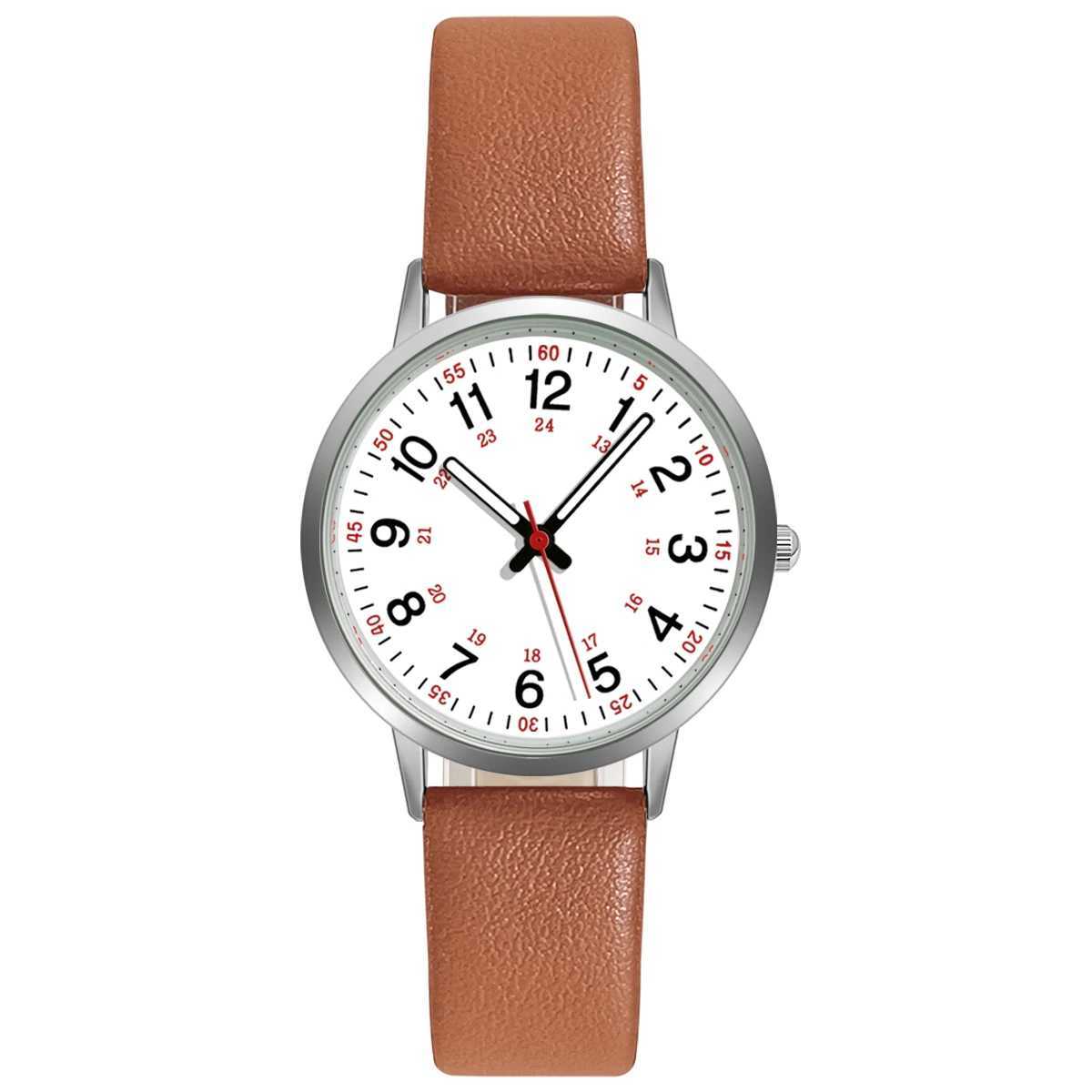 Fashion Femmes Regardez les montres en quartz élégant Pu Le cuir bracelet Horloge pour les dames horloge de robe montres Light Reloj Mujerxj24110