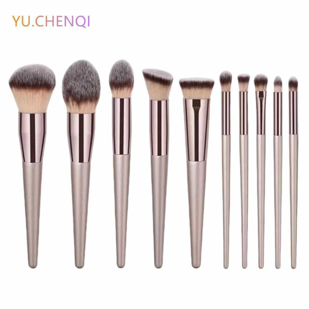 10pcs high-quality makeup brush set eye shadow brush powder blusher concealer brush cosmetics professional women basic beauty tools W241113