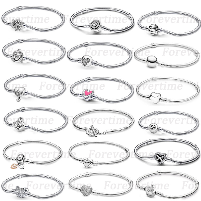 Bracelet 925 Silver Snake Bone Bracelets for Women Designer Jewelry rose gold Heart crown Bracelet fit Heart crown Classic High Quality party lux