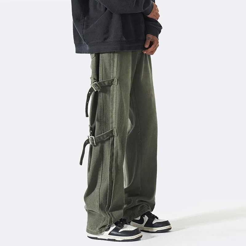Pantalon de travail de sangle fonctionnelle pour hommes Pantalon décontracté d'automne et d'hiver en vrac.