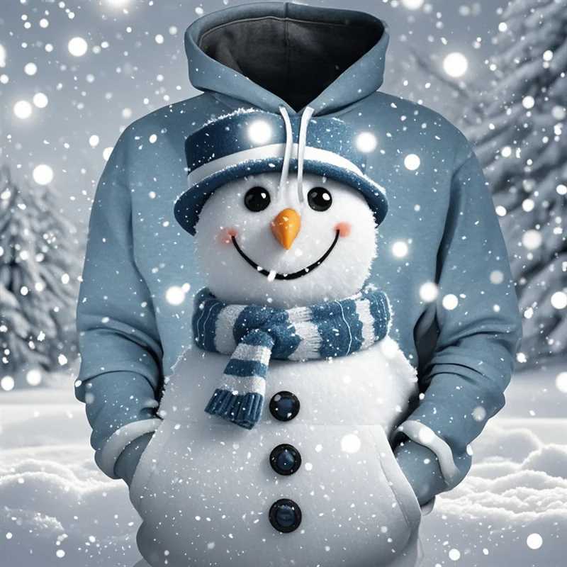 Christmas Hoodies Snowman 3D Print Sweatshirts For Men Women Long Sleeve Y2k Streetwear Oversized Pullovers Tops Kids Clothing LX241113