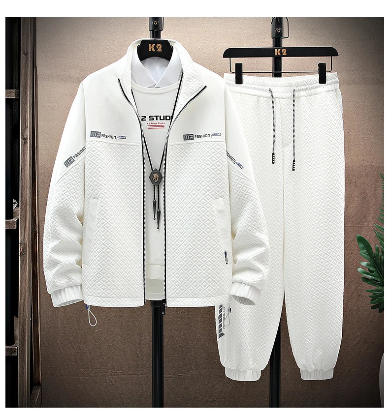 Autumn ers sports suit mens hooded sweatshirt pants 2-piece set matching suit mens clothing sportswear sweatshirt 241112