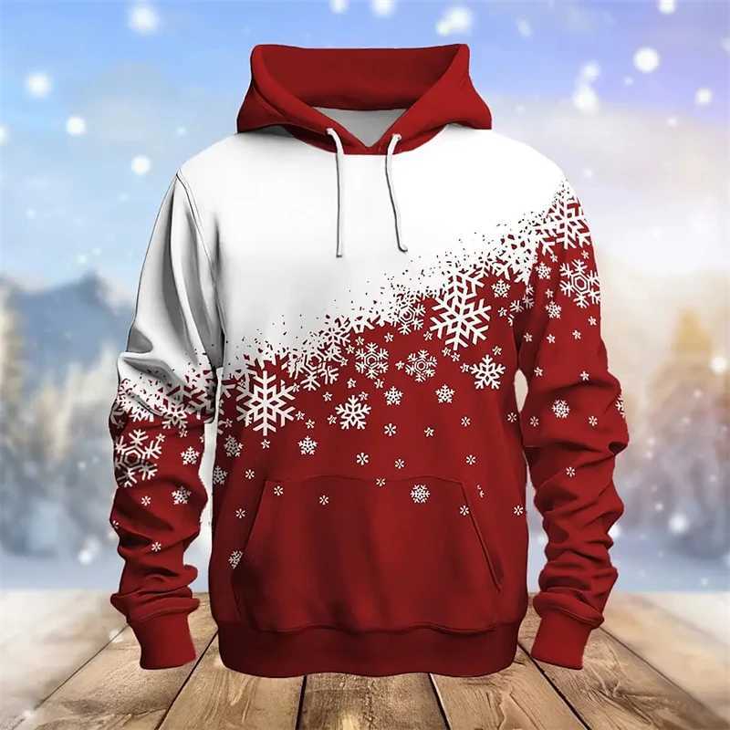 Les snowman de snowman 3D 3D Sweats à capuche imprimés pour hommes vêtements Fashion Joyeux Noël Elk Femmes Pilovers Sweats Sweats d'hiver décont