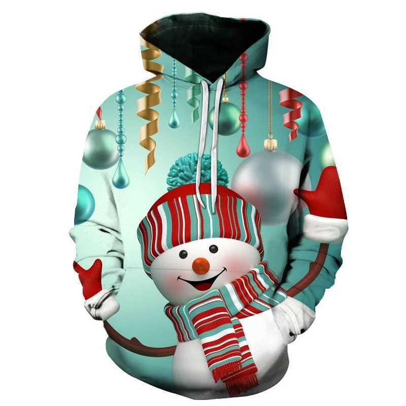 Sweat à capuche d'arbre de Noël pour hommes Femmes Christmas 3D Pillures imprimées Fashion HARAJUKU HOODIES TOPS LONGES LOBE SPART LOBLE LX241113