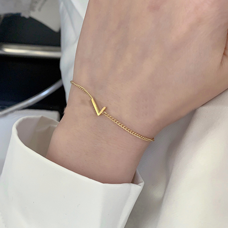 Diamond bracelet womens designer bracelet simple style diamond letter silver gold plated designer jewlery woman bracelets top quality nice go09 Y