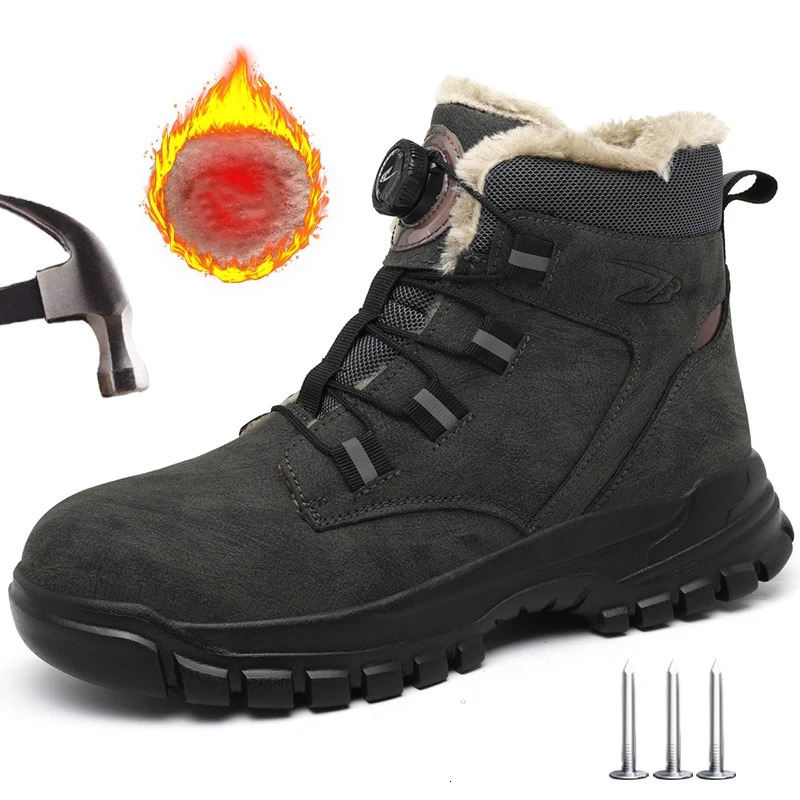 Autumn Winter Work Safety Boots Men Steel Toe Shoes Waterproof Lightweight Protective Safety Shoes Men Footwear Size 47 48 241112
