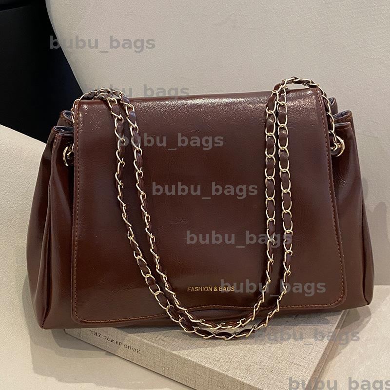 Leather Vintage Shoulder Bags Designer 4 Colors Messenger Pouch Fashion Commuter Bags Ladies Chains Crossbody Bag Money Bag PTP