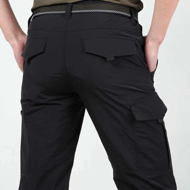 Mens Urban Lightweight Tactical Pant Summer Breathable Casual Army Military Long Trousers Waterproof Quick Dry Cargo PantsXJ241112