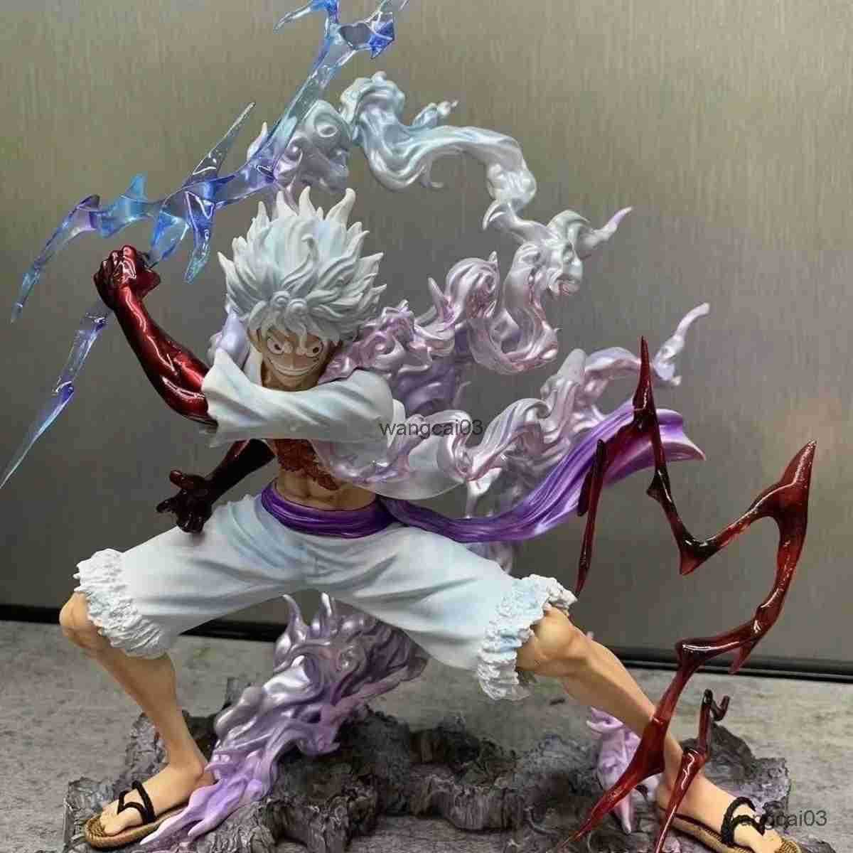 Figures 28cm One Piece Sun God Gear 5 Nika Action Figure GK Thunderbolt Monkey D Luffy Model PVC Collectible Toy C260309-image-1096836537