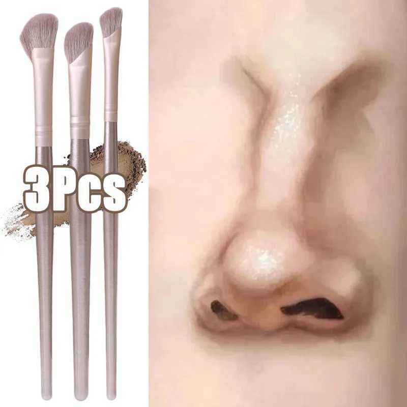 Nasal shadow makeup brush professional soft flat angle eye shadow nose contour brush set beauty makeup tools W241113