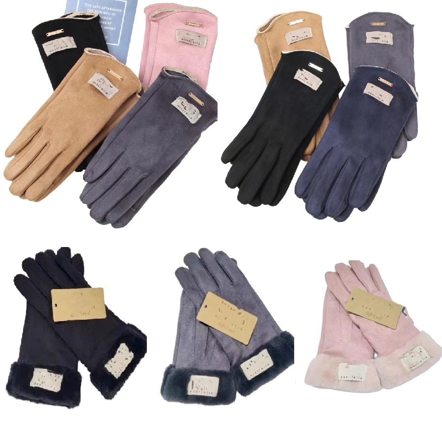 Designer Men Womens Five Fingers Gloves High-end Brand Letter Glove Printing Thicken Keep Warm Glove Winter Outdoor Sports Arctic Velvet Touch Sc