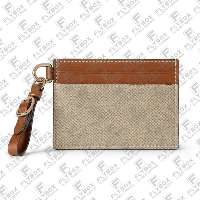 819121 Emblem Credit Card Holder Business Card Holder Wallet Key Pouch Coin Purse Woman Fashion Casual Luxury Designer TOP Quality Pouch Purse Fast