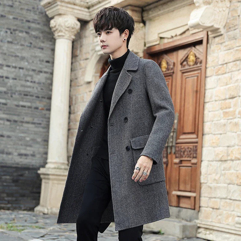 2023 MENS MENS AUTOMNE HIVER LEG LOOD LOODBREAKER MOTEAUX MALLE DOUBLE BREASET VESORS MEN MEN MÉLANGES LOCE DES VWEAURS EUTERS 241108