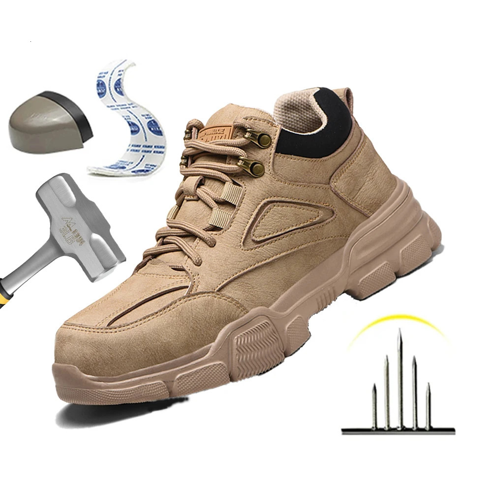 Chaussures de sécurité masculines Bâtières de travail indestructibles Bottes de sécurité Chaussures hiver