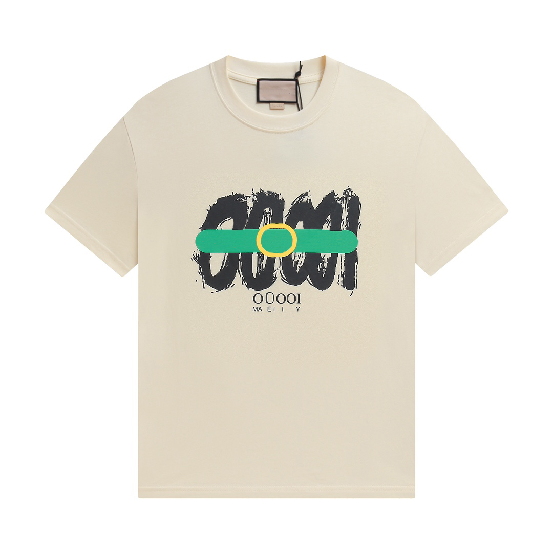 Designer Mens T Shirt with Letter Printing High Quality 100% Cotton T Shirt Comfortable Elastic Round Neck Men's and Womens Tshirt M-3XXL