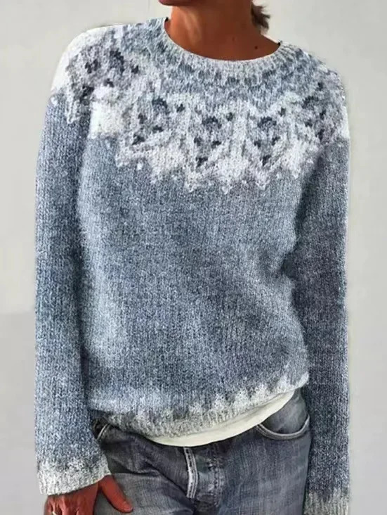 Autumn Knitted Womens Sweater Long Sleeve O-neck Sweater Womens Fashion Casual Winter Warm Christmas Sweater 241113