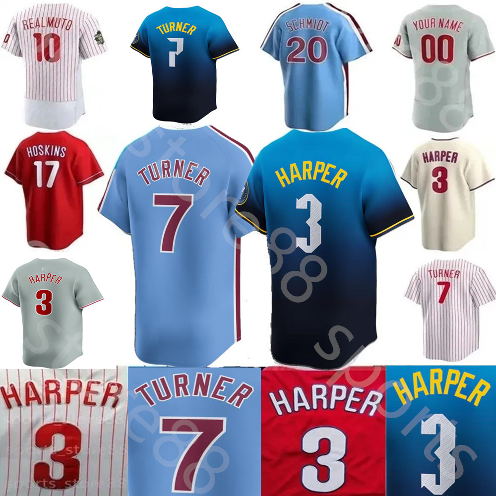 2024 Custom S-4XL 3 Bryce Harpe Jersey 7 Trea Turner 17 Rhys Hoskins 10 JT Realmuto Men Women Youth any name 5 Stott 28 Bohm 8 Castellanos jerseys stitched 