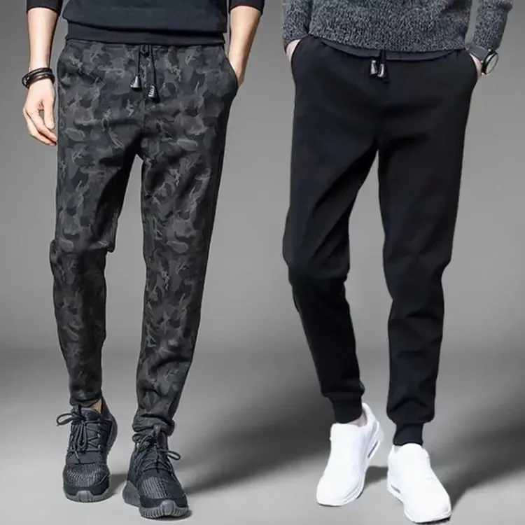 Pantalon décontracté pour hommes pantalon de climatisation en soie en mailles légères pantalon de taille élastique pantalon de cargaison simple p