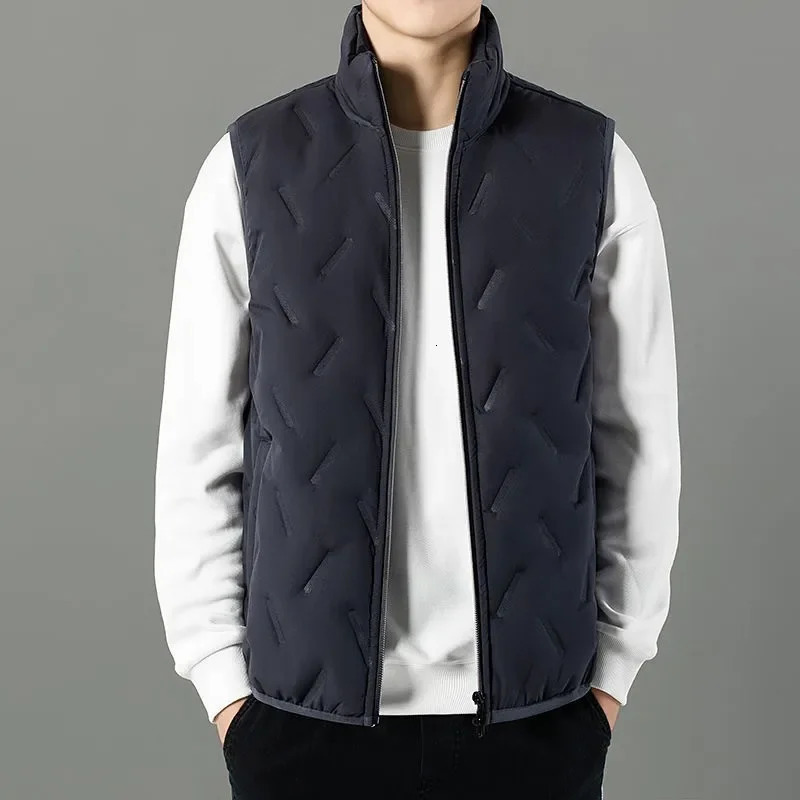 Winter Golf Jackets Vest for Men Down Cotton Fur Windproof Warm Golf Wear Waistcoat Mens Fashion Loose Jacket Coats 241113