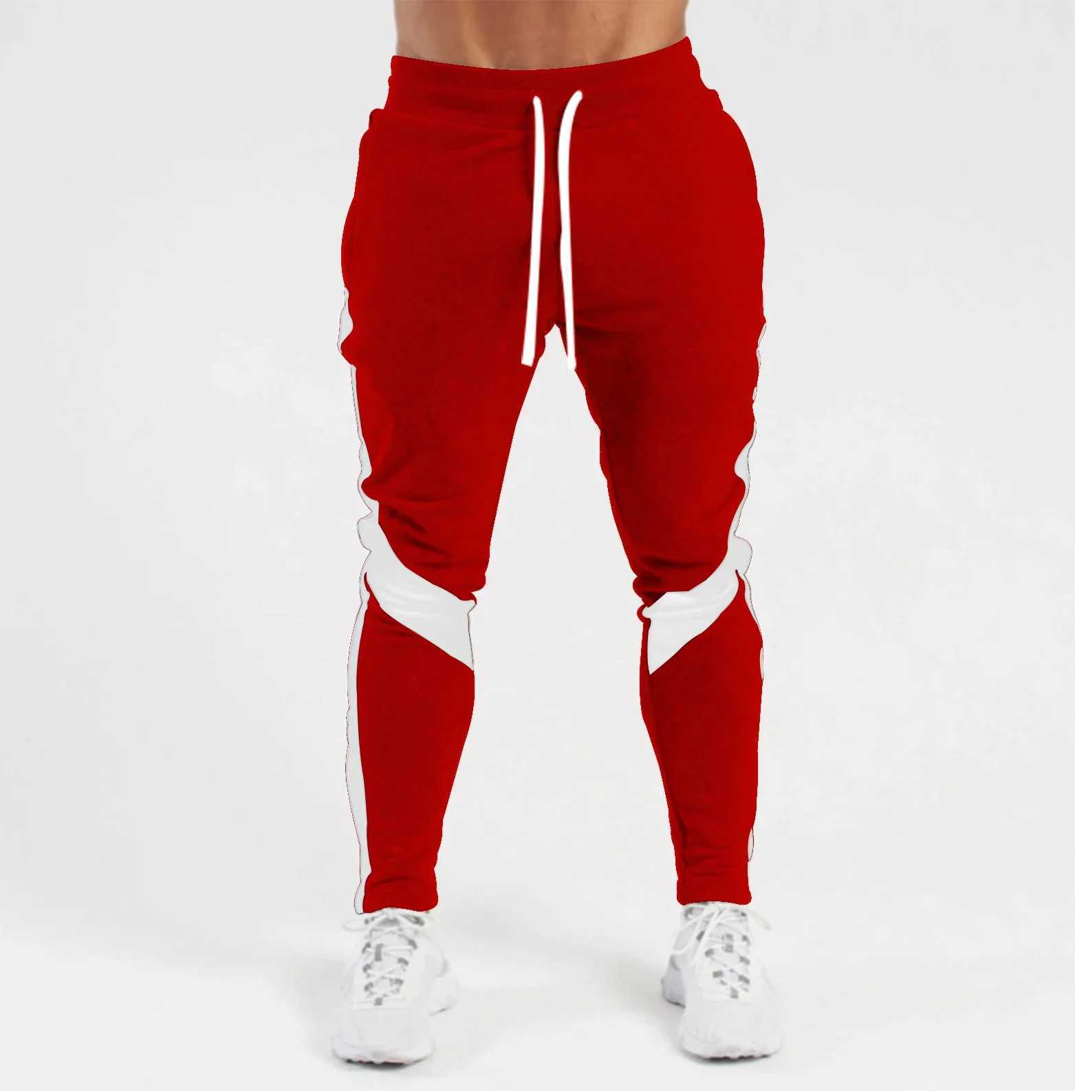 Pandes décontractées de mode de printemps pour hommes pantalons de cargaison de couleur unie de streetwear