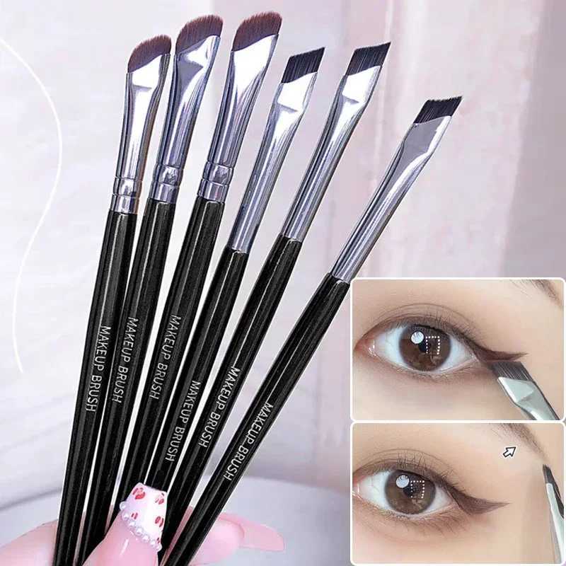 Professional horn cosmetic brush sickle eyeliner brush double head plain eyeliner brush contour cosmetic tools W241113