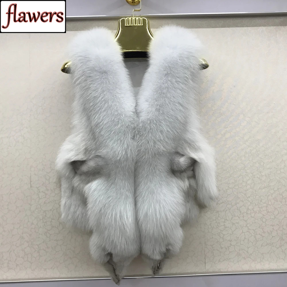 selling womens 100% genuine fox fur vest natural soft fox fur sleeveless jacket womens high-quality warm fox fur vest 241112