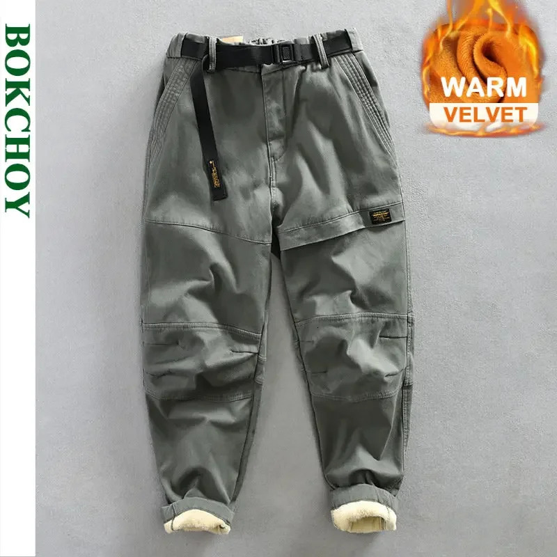 Automne et hiver pour hommes Pantalon Velvet de cargaison