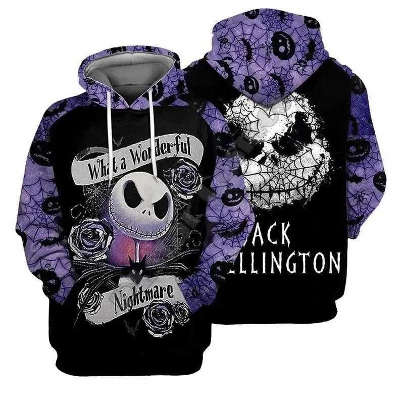 2024 New Animation Christmas Eve Horror 3D Hoodie Series Cosplay Animation 3D Printing Pullover Mens Adult Large Size Casual LX241113