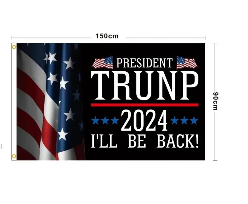 He Will Be Back Flags Banner 3*5 FT Donald Trump Flag 2024 Election Flags The Tour 150*90cm H23-112