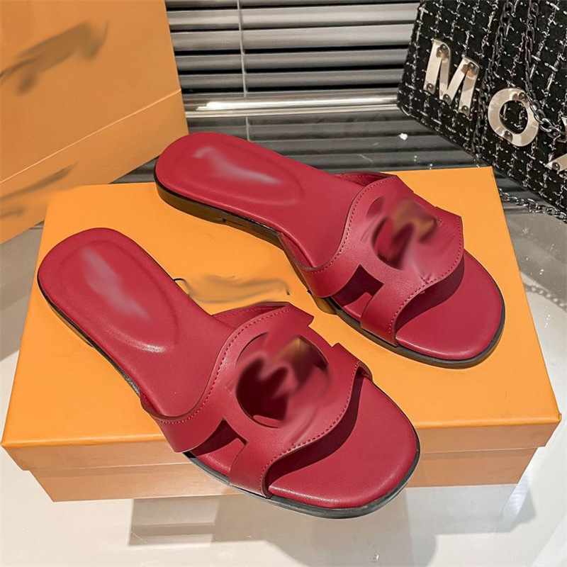 Brand Flat Slippers for Women Wearing Candy Colored Hollowed Out Letter Style Sandals-image-972996913
