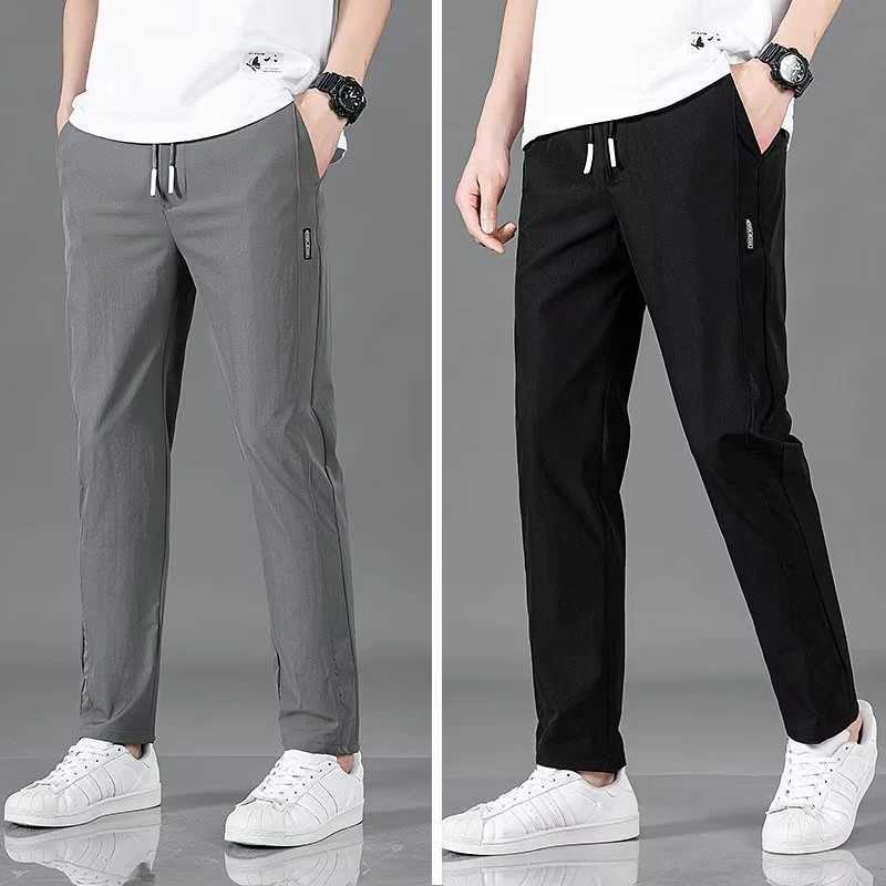 Mens Trousers Casual Solid Breathable Slim Straight Pants Joggers Thin Quick Dry Sweatpants Sports Pants Hiking Pants MenXJ241112