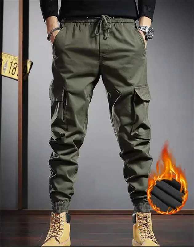 Pantalon de coton pour hommes avec un FCE épais et un pantalon chaud porté avec du coton pur comme la base froide et un vent extra épais dans Win