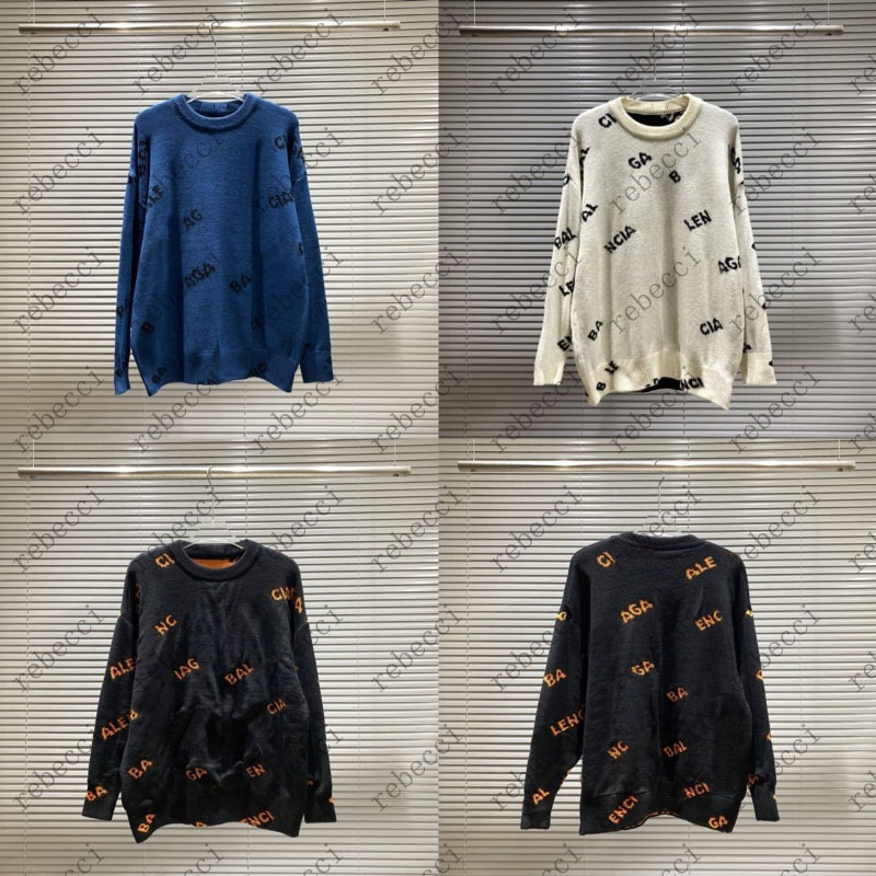 2024 Autumn Womens sweatshirt Winter Full Letter couples sweaters Trendy Brand Round Neck Knitted Sweater Mens Loose Casual Top CSD2411131-12