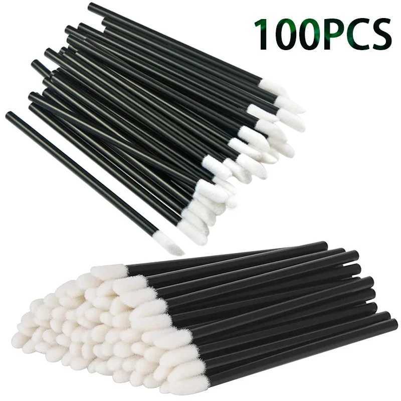 100 Brosses de maquillage à lèvres jetables Brosse de maquillage des cils application de rallonge Stick Stick Set Cosmetics Color Makeup Tools W2