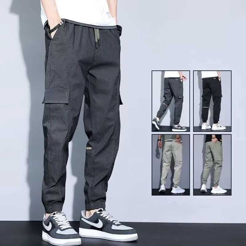 Pantalon des hommes en tissu doux lti POCHETS ÉLASTIQUE TAILLE SPRING ÉTÉ SUMPRES COFFORME PANTAGE Pantalon de jogger résistant aux vêtements Sim