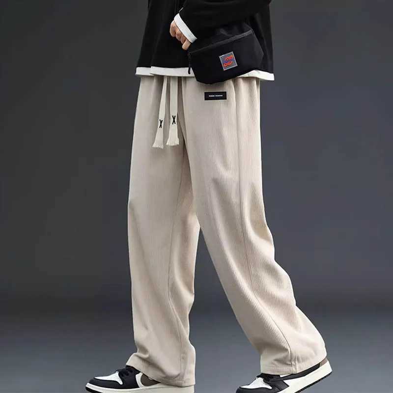 Retro fashion high street casual straight-leg sports pants men spring and fall fashion brand loose matching pantsXJ241112