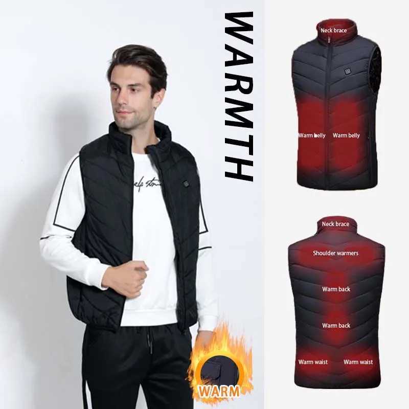 2024 NOUVEAU VIET HAUFICATION HEAU HOMME INDURAGE 9 Zone Viete de chauffage Ski extérieur Running Randonnée Veste thermique VIEUR CODÈLE CHAMPEL