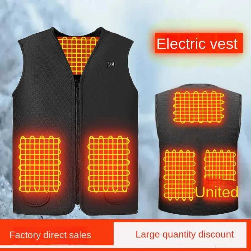 Hiver Intelligent Coton Coton à 5 zones Réquipage Couier en V V Femens extérieur Veste chaude d'hiver chaude M-4XL W241113