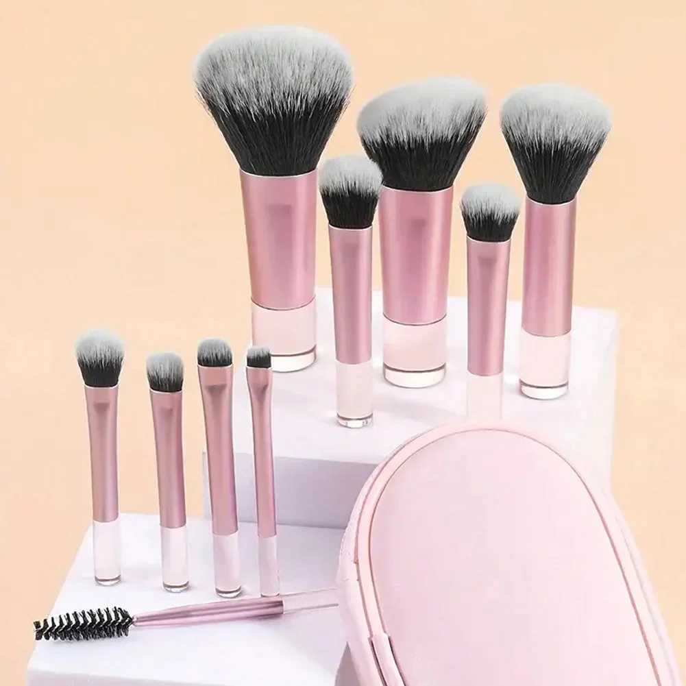 Mini Makeup Brush Set with Storage Bag Versatile Soft Travel Brushes with Soft Bristles Comfortable Grip for BeginnersXJ241113